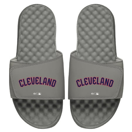 

Men s ISlide Gray Cleveland Guardians Wordmark Slide Sandals