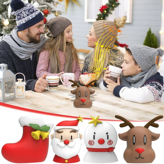 Jacenvly 2024 New Bluetooth Speakers On Sale Mini Portable Christmas Bluetooth Speaker Cute Mini Santa Bluetooth Speaker Suitable For Outdoor Travel Dual Connection A