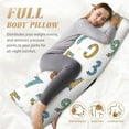 Body Pillow Cover Math number Print cartoon Soft Body Pillow