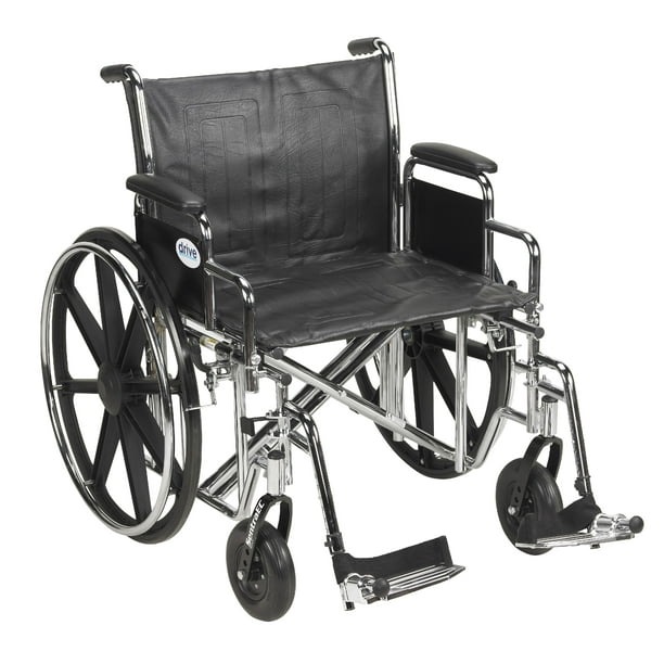 Drive Medical Sentra EC Heavy Duty Wheelchair, Detachable Desk Arms