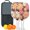White, variant on Pickleball Paddles Set Of 2, Fiberglass Surface, Daisy Floral Print, 4 Balls & Bag