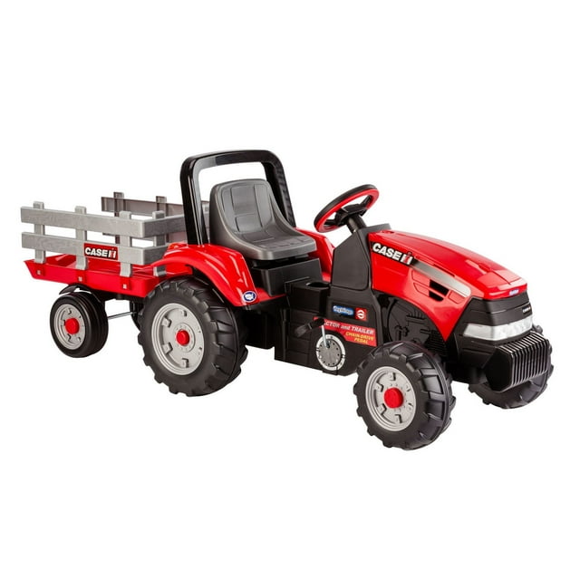 Peg Perego Case IH Tracteur et remorque avec transmission chaîne/pédale