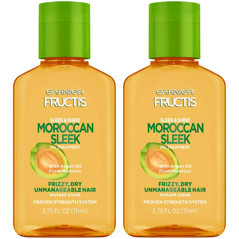 Garnier Fructis Sleek & Shine Moroccan Sleek Oil Treatment for Frizzy Hair, 2 count Walmart