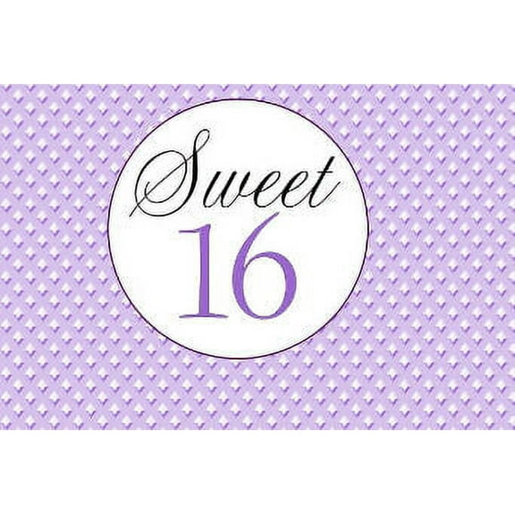 Sweet 16 Edible Cake Decoration Photo Image Cake Topper - Lilac