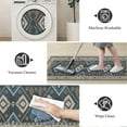 thumbnail image 3 of TECHVIDA 2'x8' Hallway Runner Rug Boho,Non Slip Machine Washable Rugs for Hallway Kitchen,Dark Blue, 3 of 10