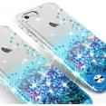 thumbnail image 4 of Compatible for Apple iPhone 8 Case, iPhone 7 Case, with [Temper Glass Screen Protector] SOGA Diamond Glitter Liquid Quicksand Cover Cute Girl Women Phone Case [Cear/Teal], 4 of 5