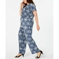 thumbnail image 3 of Style & Co. Womens Plus Printed Surplice Jumpsuit, 3 of 7