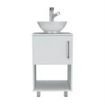 thumbnail image 1 of TUHOME Gouda 18" Single Bathroom Vanity  Engineered Wood Vanities in  White, 1 of 9