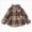 A116-Brown, variant on Long Sleeved Plaid Shirt Boy'S Color Block Cardigan Lapel Top,Plaid Lapel Shirt 5-6Years