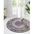 thumbnail image 1 of Rugs.com Derbyshire Collection Rug – 4 Ft Round Violet Medium Rug Perfect For Kitchens, Dining Rooms, 1 of 9