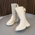 thumbnail image 3 of Eltusu Little Girls Riding Boots, No Slip PU Thermal Waterproof Winter Shoes White Size 12(Little Kids), 3 of 7