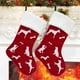 thumbnail image 5 of Medias Navideñas para Mascotas con Estampado de Pata Bordado En Rojo y Verde, Copos de Nieve, para Perros y Gatos | Decoración Festiva Duradera de Tela | Soporte para Golosinas para Colgar En La Chim, 5 of 6