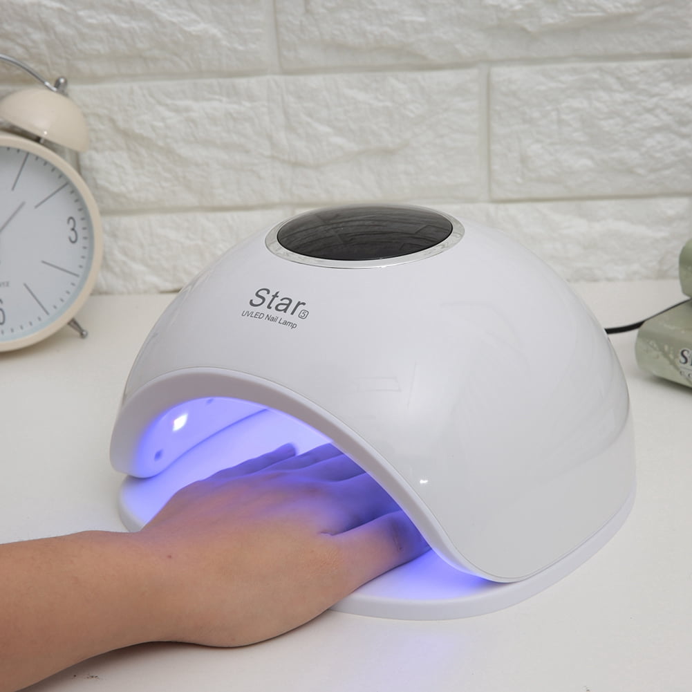 Nieyigj 72W LED UV Nail Dryer Lamp Smart Nail Phototherapy Gel Polish Curing Tools White Quick Dry Portable Manicure Pedicure Salon Equipment with Automatic Sensor and Adjustable Timer Settings
