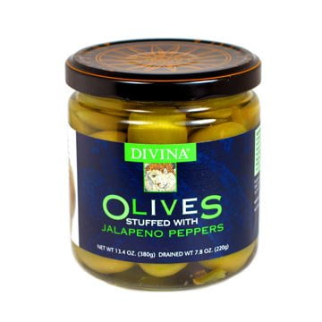Gourmet Olive - Divina Olives Stuffed with Jalapeno Peppers - 2 jars