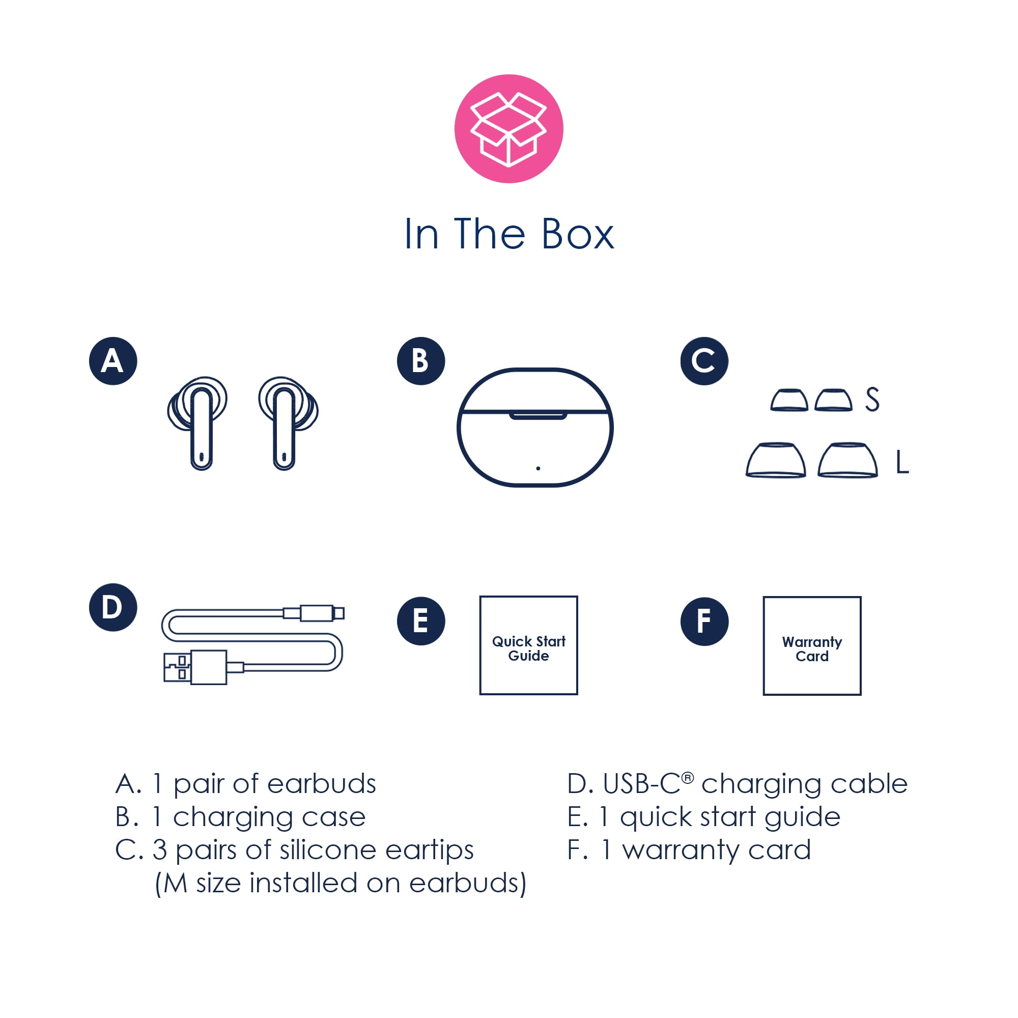 Packed Party "On The Dot" Bluetooth True Wireless Earbuds, IPX5 Water Resistant, Over 20 hours of play time