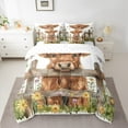 thumbnail image 2 of Manfei Highland Cow Twin Bedding Sets 7-Piece for Kids, Rustic Farmhouse Bedding Comforter Set, Countryside Animal Reversible Sheet Sets, Ultra Soft Home Decor, 2 of 7