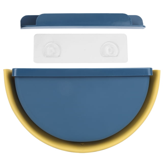 Blantye Poubelle Pliante - Poubelle Pliante de Cuisine Poubelle à Ordures Suspendue pour Cuisine Salle de Bain(Bleu foncé)