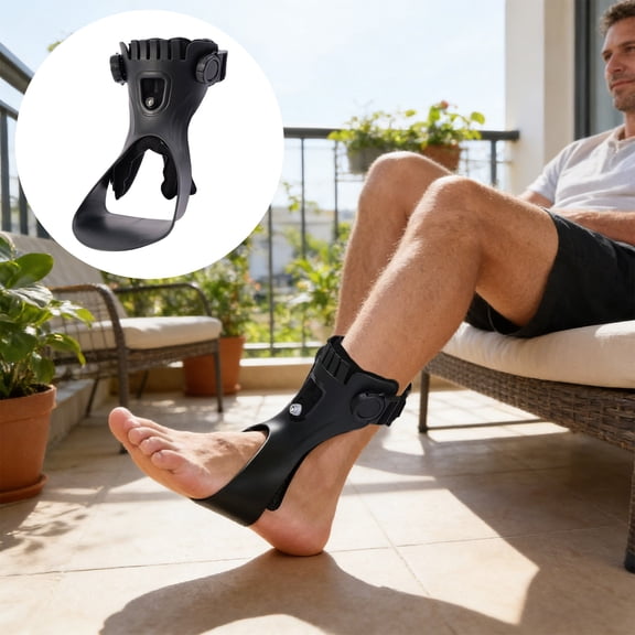 AFO Drop Foot Brace Orthosis for Foot Improve Walking Gait, Effective Relieve Pain for Walking with Shoes, Lightweight & Invisible (S, Left Foot)