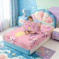 thumbnail image 4 of Manfei 3D-Printed Axolotl Twin Fitted Sheet,Cute Salamander Pattern Bedding,2-Piece,1 Fitted Sheet and 1 Pillowcase, 4 of 6