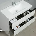 thumbnail image 2 of Spaco 42" Floating Bathroom Vanity with Sink, Modern Wall-Mounted Bathroom Storage Vanity Cabinet with Resin Top Basin and Soft Close Drawers, White, 2 of 12