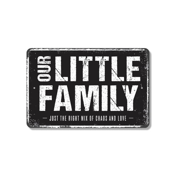 Our Little Family Rustic Distressed 10 Inch x 14 Inch Novelty Plastic Sign Love Lives Loud Here Durable Weatherproof Perfect for Entryways Living Rooms Kitchens Fun Gift for Families
