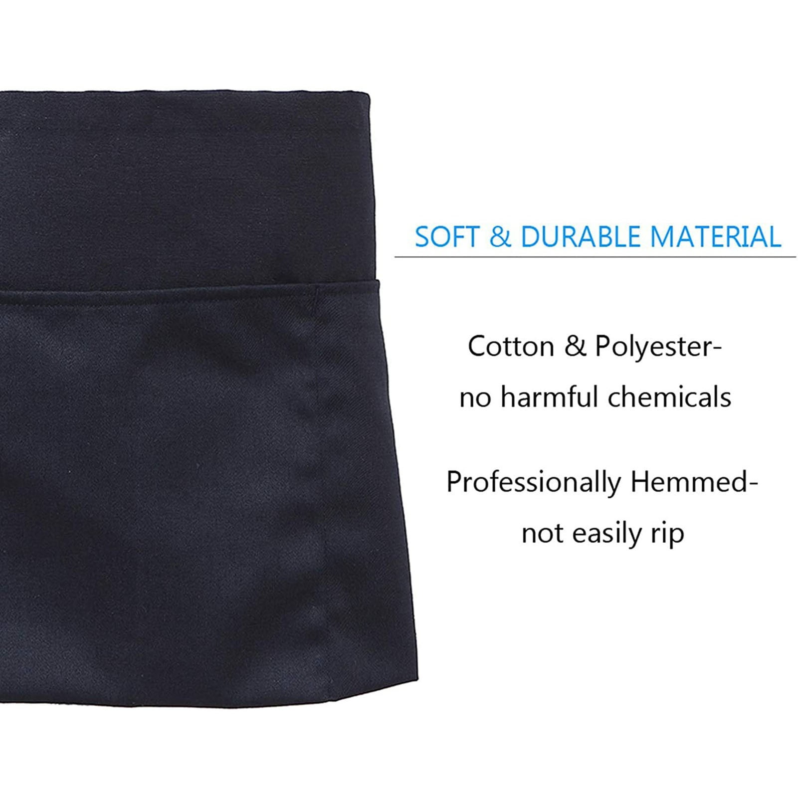 Black Waitress Server Short Apron – Waist Apron with&nbsp;3&nbsp;Pockets
