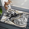 thumbnail image 3 of Grey Marble Entryway Rug 2'x3'&nbsp; Non Slip Front Door Mats, Modern Abstract Art Ink Painting Entrance Rugs Indoor Outdoor Carpet, Washable Floor Mats Small Area Rug for Bedroom Kitchen, 3 of 8