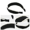 thumbnail image 4 of Unique Bargains 1 Pc Bling Beaded Headbands Hairband for Women White 1.18 Inch Wide, 4 of 7