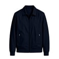 thumbnail image 3 of FchengtaiS Men's Full Zip Up Bomber Jackets Long Sleeve Turndown Collar Lightweight Coat Windproof Outerwear with Zip Pocket, 3 of 7