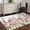 White Coral Pink, variant on Area Rug for Living Room, Spring Floral Non-Slip Indoor Large Carpet for Bedroom/Dining Room, Watercolor Lavender Daisy Butterflies Botanical Washable Low-Profile Floor Mat Runner Rugs - 2.7 x 5 Ft
