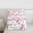 thumbnail image 5 of Erosebridal Unicorn Girls Full Size Comforter Sets,Cute Pink Bowknot Kawaii Stars Loves Bedding Sets For Kids,Reversible Pink 3 Pieces, 5 of 7