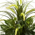 thumbnail image 4 of Nearly Natural Plastic 36" Mixed Greens & Cattails Artificial Plant with Planter, Green, 4 of 5