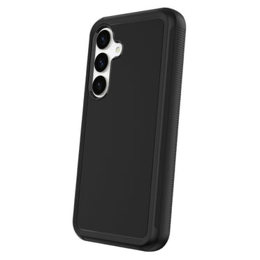 onn. Rugged Phone Case with Holster for Samsung Galaxy S24 5G - Black