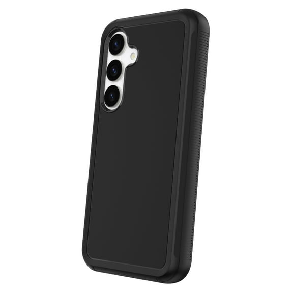 onn. Rugged Phone Case with Holster for Samsung Galaxy S24 5G - Black