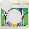 thumbnail image 3 of Ambesonne Ombre Place Mats Set of 4, Baseball Grunge Splash, Standard Size, Multicolor, 3 of 6