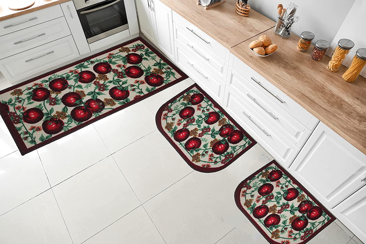 LUFEIJIASHI Small Kitchen Rugs and mats Non Skid Washable Kitchen Runner Rug  Absorbent Farmhouse Style Kitchen Floor mats for in Front of Sink (Light  Coffee, 20…