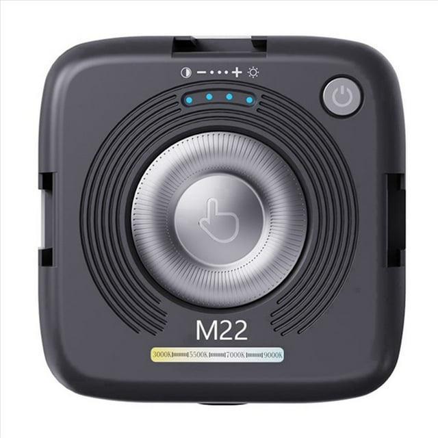 Luz LED Magnética para Selfies M22, Luz de Relleno Portátil con Temperatura de Color Dual y Clip para Teléfonos, para Fotografía Al Aire Libre, Color Negro