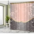 thumbnail image 4 of Ambesonne Eastern Shower Curtain, Oriental Abstract Floral, 69"Wx84"L, Blush Purpleblue, 4 of 4