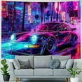 thumbnail image 4 of Nawypu Punk Skull Tapestry Wall Hanging, Japanese Futuristic City Car Poster Decor for Bedroom, Anime Skeleton Cool Astronaut Punk Neon Tapestry for Men Girl Dorm Living Room, 4 of 6