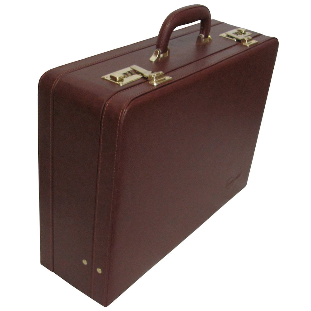 Large Expandable Faux Leather Attach Case
