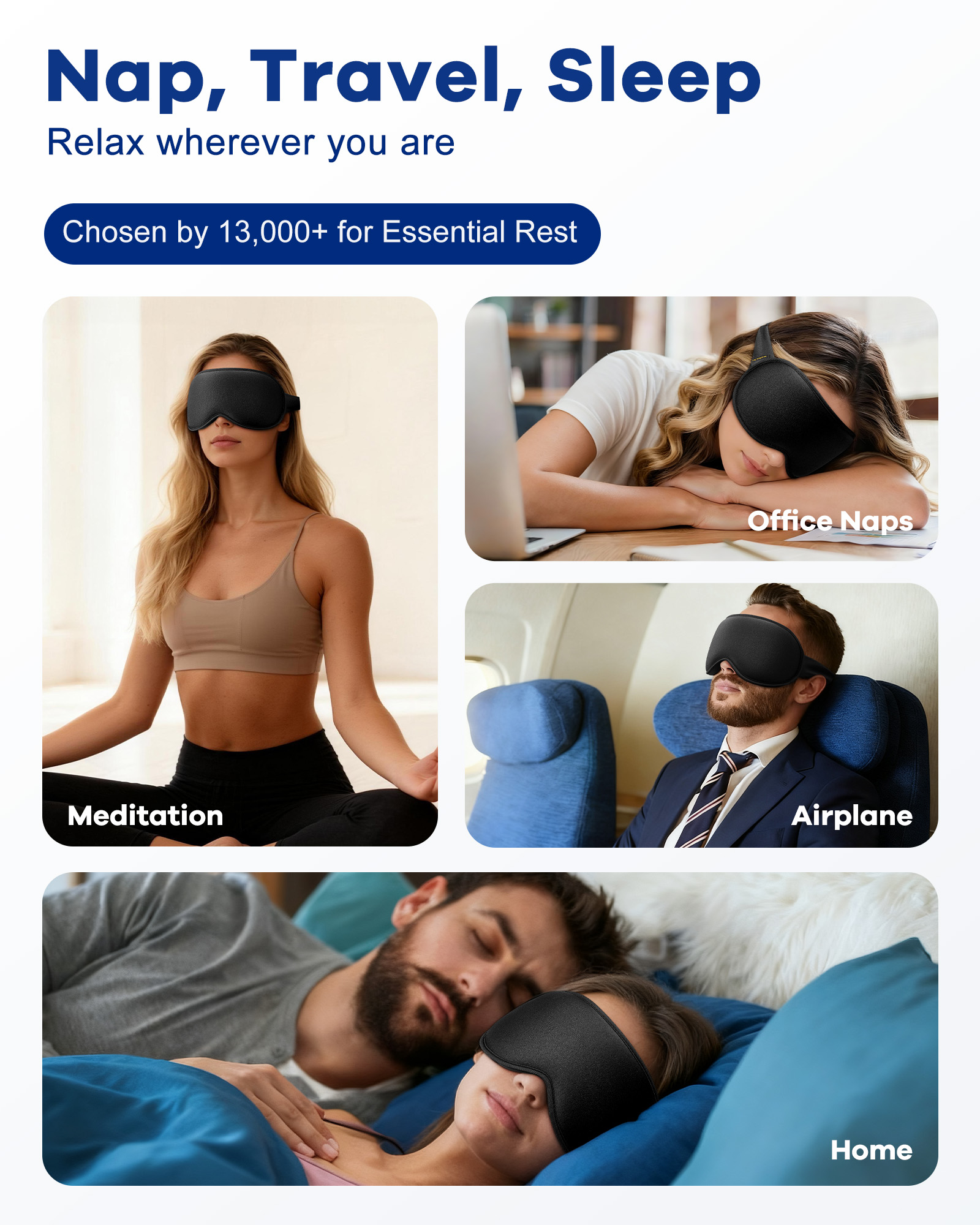FACEMOON 3D Gel Cooling Sleep Mask Blackout photo 8