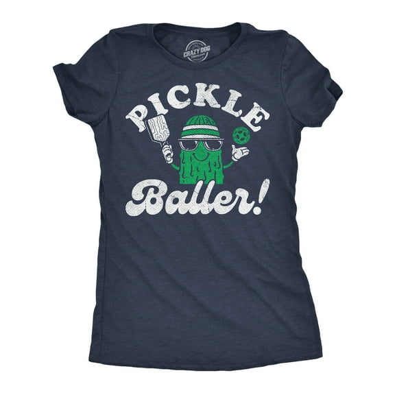 Womens Funny T Shirts Pickle Baller Sarcastic Pickleball Graphic Novelty Tee for Ladies Womens Graphic Tees