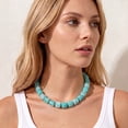 thumbnail image 6 of APSVO 18K Gold Plated Mint Blue Chunky Beaded Necklaces for Women Boho Choker Chain Fashion Statement Accessories Prom Wedding Birthday Summer Jewelry Gifts Mom Girlfriend Adults Lady Wife Teen Her, 6 of 7