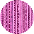 thumbnail image 1 of Ahgly Company Indoor Round Abstract Pink Modern Area Rugs, 6' Round, 1 of 4