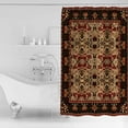 thumbnail image 2 of Abstract Geometric Shower Curtain, 66" x 72", Dots and Wireframe Flowers Waterproof Bathroom Curtain Washable Shower Curtain Set with 12 Hooks, 2 of 6