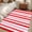Red, variant on Aqua Teal Stripe Bathroom Mats 2x3 FT,Non Slip Small Kitchen Mat,Geometric Grey White Vertical Striped Washable Soft Backed Front Door Throw Rugs Non-Shedding Indoor Outdoor Doormat for Entryway Sink