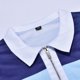 thumbnail image 4 of Gibobby Playera polo hombre Camiseta informal con estampado de colores de empalme de otoño para hombre, camiseta de manga larga con cuello vuelto(Azul,G), 4 of 5