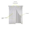 thumbnail image 3 of NADA White color 8 piece complete set window curtain panels, matching valance + tie backs top rod pocket 120" W X 84" L, 3 of 3