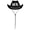 Black, variant on Bridal Panama Hat Rhinestone Cowboy Cap Novelty Bridal Accessory for Wedding Bridal Shower Parties Stage Show Decoration