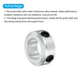 thumbnail image 4 of Uxcell Shaft Collar 12mm/ 1/2 Inch Bore Aluminum Set Screw Style Clamping Collars Hexagon Wrench Silver 2Pcs, 4 of 6